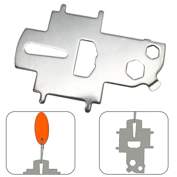 Ruostumaton teräs 304 Deck Key Shackle Key Monitoimityökalu hopea Essential laivoille (hopea) (1 kpl)