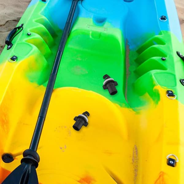 2 stk. oppustelig kajakluftventiladapter med slangeforbindelse til SUP-paddleboardpumpe