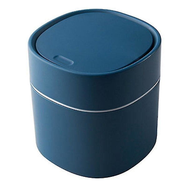 Mini Små Papperskorgar Skrivbords Papperskorg Kontorsmaterial Kontorsavfall Tunnor Sundries Tunna Box(blå)