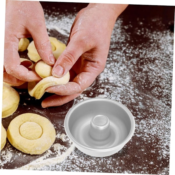 4 stk. Donutform i aluminiumslegering, unik form, let at rengøre til hjemmebageri