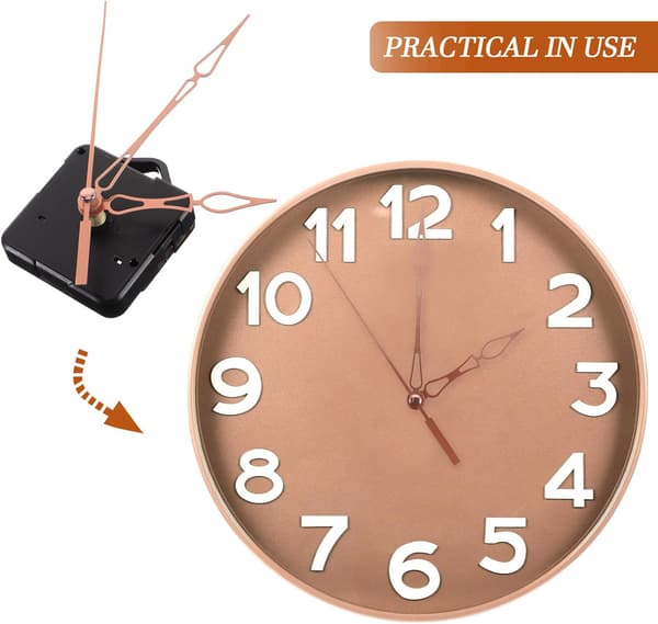 Urverk og visere for 25-30 cm diameter, egnet erstatningsmekanisme