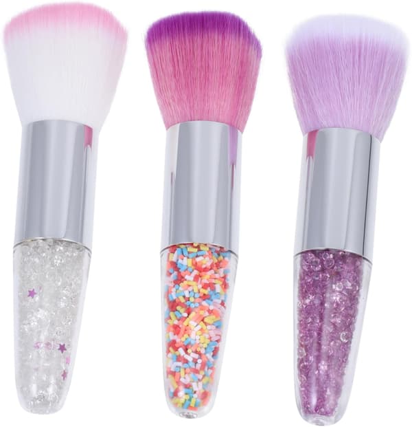 3 stk. Blushbørste Pudderbørste Make-up Værktøj Skånsomt mod Huden Sikkert Materiale til Kvinder