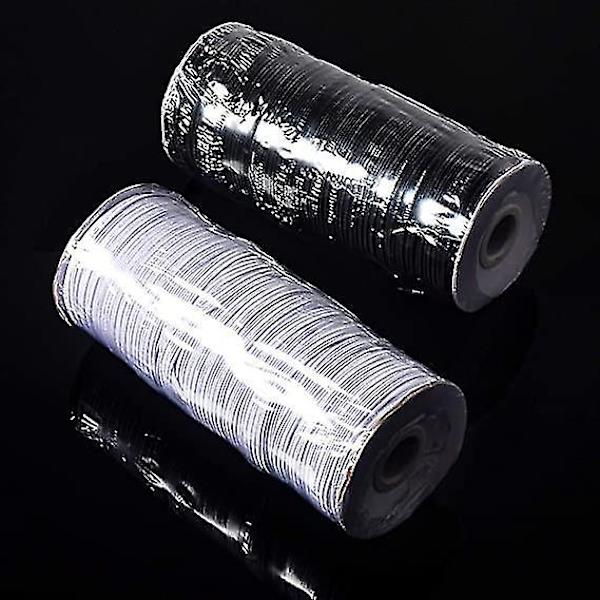 100yd 1/4 tum Bred Elastisk Snöre Flätad Elastisk Band Rep Sträng