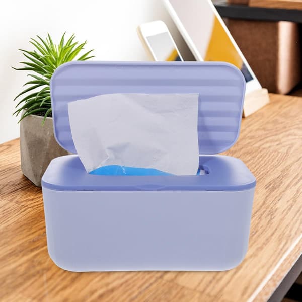 2 stk påfyllbar våtservietter-etui, oppbevaringsboks for vev, kompakt og lett design, solid plast