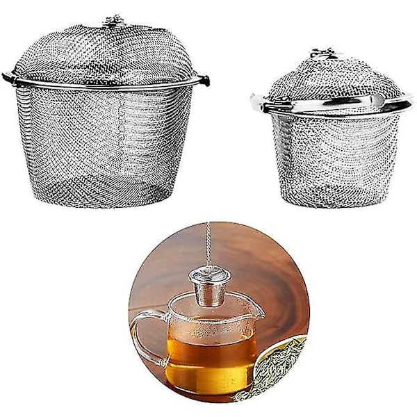 2 st rostfritt stål teboll nätinfuser filter diffusor