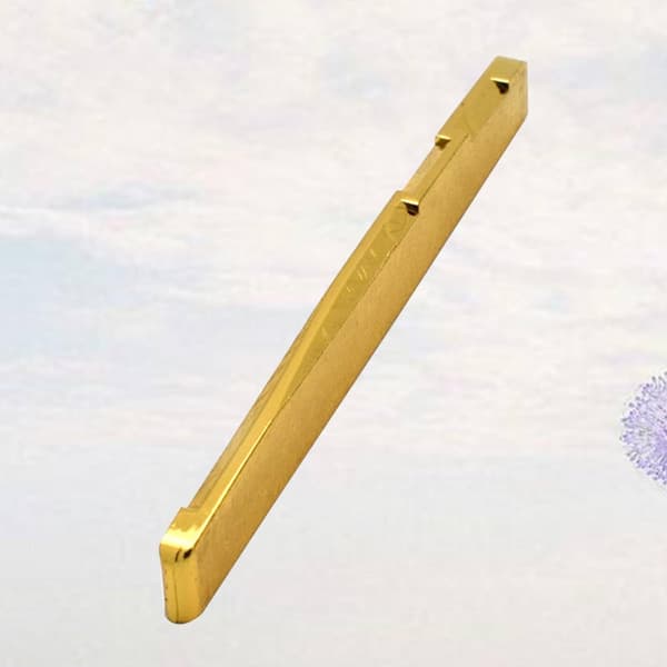 Gitarbro-sadel i messing, reservedeler, gyllen gitarmutter som forbedrer klarheten