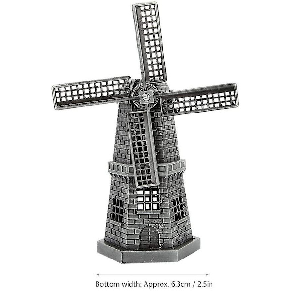 Metallisk Dekorativ Statue, Hollandske Vindmølle Statue Håndsveiset Hjemmedekor Støping Kunst Håndverk Gave