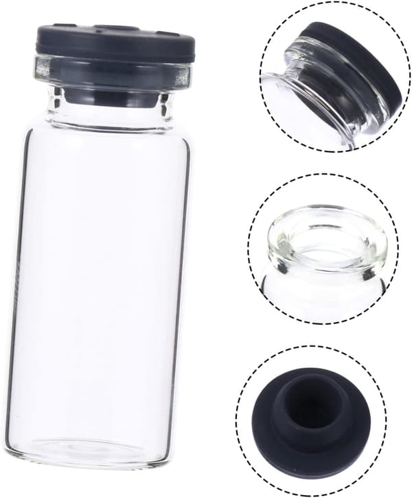 30 st eteriska oljeflaskor i glas, provflaskor, läckagesäkra lock, tjock botten, slät hals