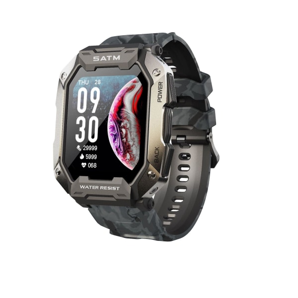 Smart Watch 1,71-tommers 380 mah Multi-scene Sport Mode 5atm Camo black