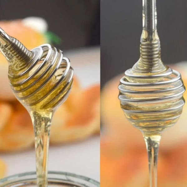 2 stk. 304 Rustfrit Stål Honningpind Dyppe Skeer Rørstang Swizzle Stick