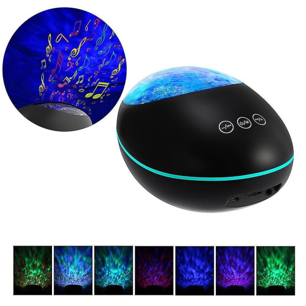 Lucky Stone Ocean Wave Projektor Natlampe Bluetooth