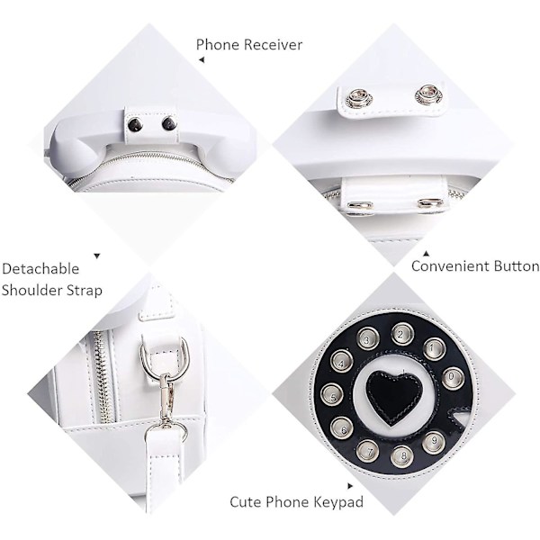 Dametasker i form af en telefon - Retro telefon håndtaske
