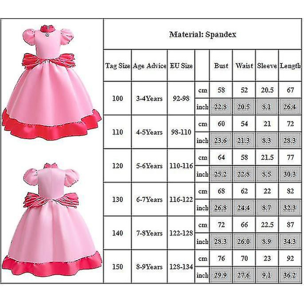Tyttöjen Bros Kids -asu, keinuva pallomekko, tyylikäs 5-6 Years