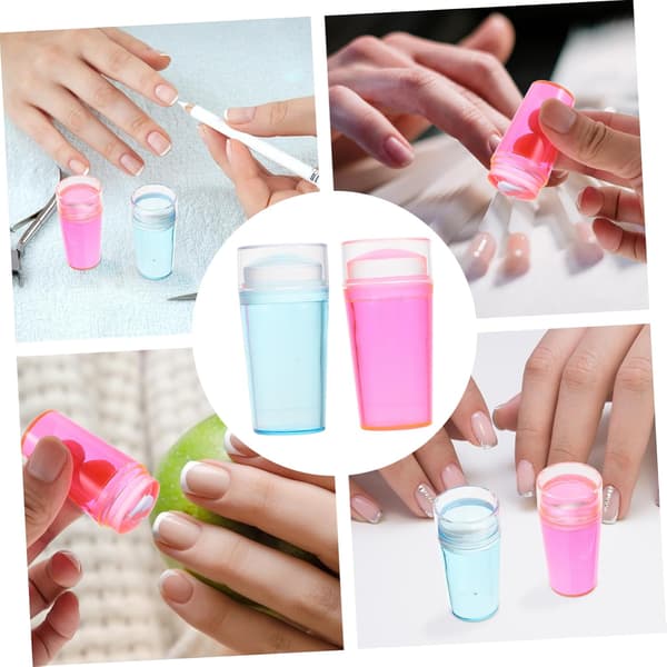2 sæt Manicure Stempler til Neglekunst Nem at bruge til Hjemmesalon