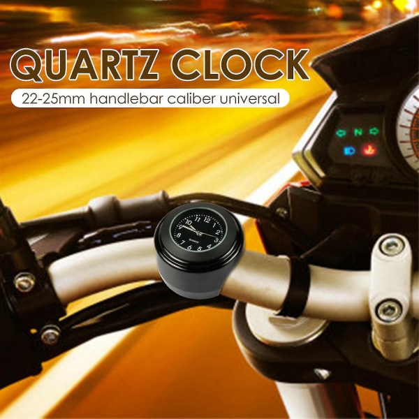 Motorcycle Quartz Clock Waterproof Motorbike Mount Bar Clocks Universal_b-yuhao