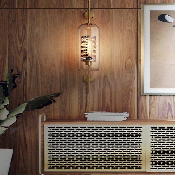Væglampe til stue Loft Retro Glaskugle