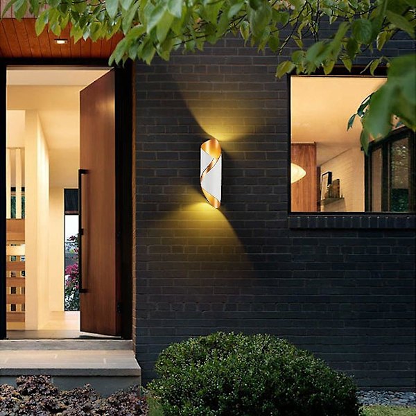 15w Ulkoilmakestävä Seinävalaisin Moderni Led Musta Kulta