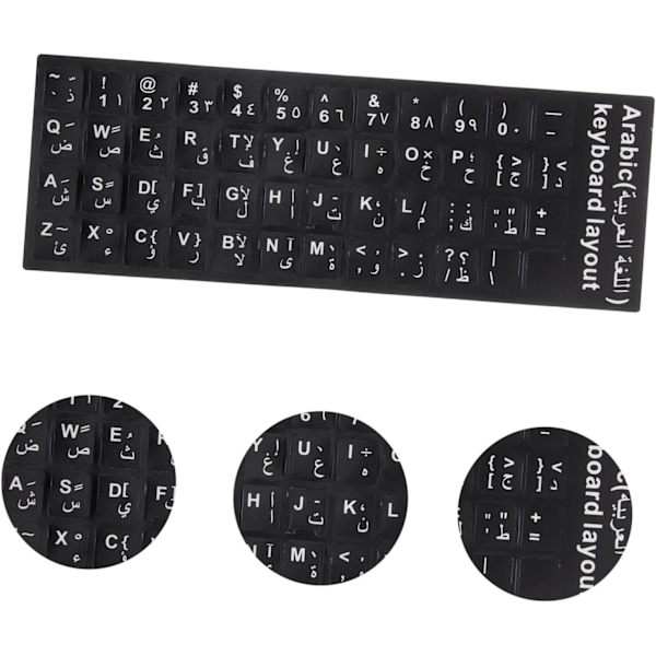 Slitstarka tangentbordsdekaler 10-pack bokstavsdekaler för laptop/stationär dators tangentbord