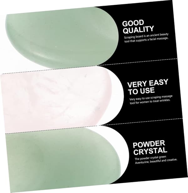 2 st Ansiktsmassage Sten Jade Skrapbräda Ansiktsskönhet Gua Sha Massager Verktyg
