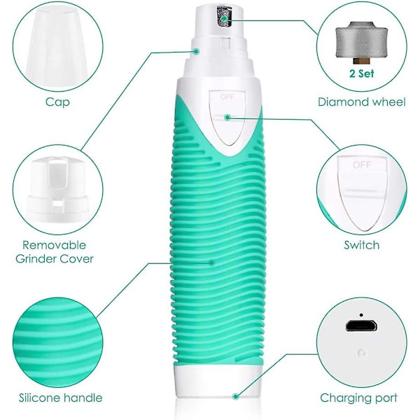 Laderbar Pet-Fil for Hundeklo-Klipper, Lima Elektrisk Hundeklo Katter Shredder Stille USB-Kabel