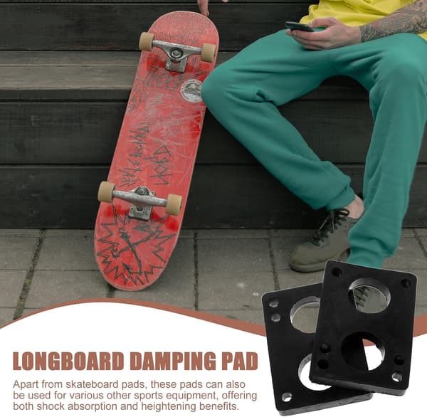 2 stk. PU støtdemperputer for skateboard med slitestyrke og holdbarhet