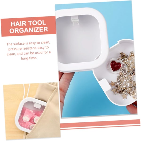 Rejse Essential 4 stk Hårelastik Holder Organizer Vatrondel Dispenser Smykkeskrin