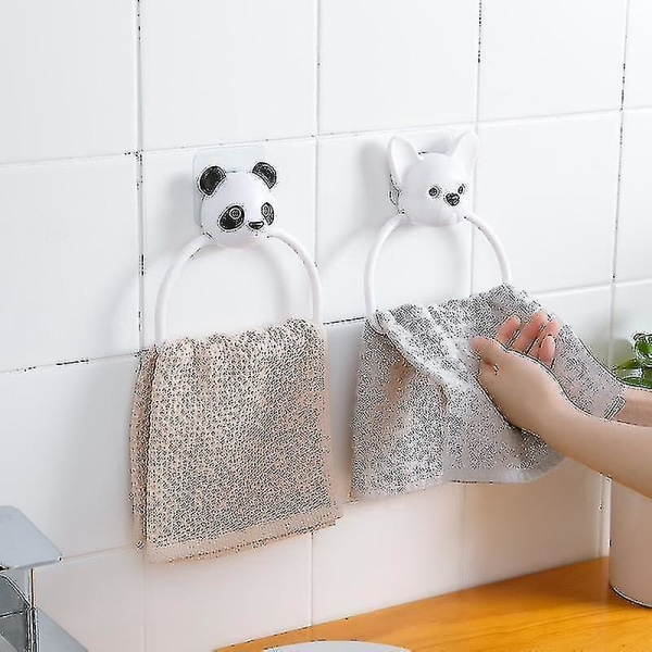 Vægmonteret selvformende håndklædestativ Toiletstativ, 2-delt sæt