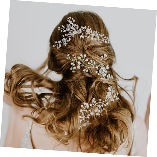 Brudehårkam med rhinsteiner Elegant blomsterdesign Hårtilbehør