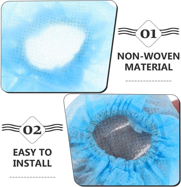 100 st mikrofonöverdrag Engångs vindruta för mikrofon Non-woven tyg Elastisk