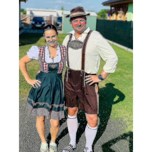 3 osaa/setti Aikuisten Miesten Oktoberfest-asu Saksalaisen Baijerilaisen Oktoberfest-festivaalin Olut Lederhosen-vaatteet XL