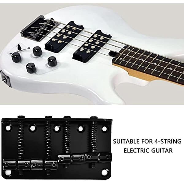 Basbro 4-strenget Basguitarbro, Sort, Professionel Metalbro til udskiftning