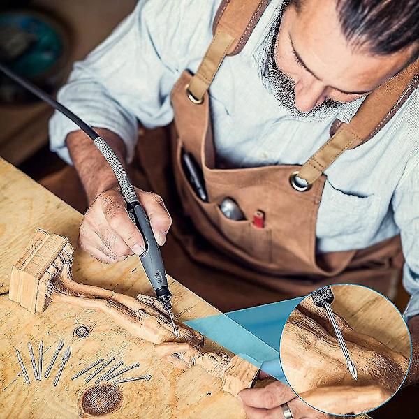 10 stycken träskärnings- och gravyrborrtillbehör Runda näsor