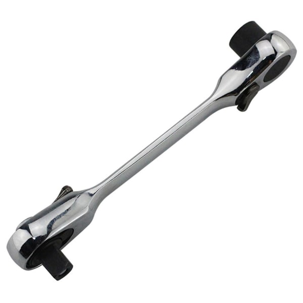 1 Styk 72 Tands 1/4 Tommer Hurtig Dobbelt Dobbelt End Mini Krom Vanadium Stål Ratschenøgle (107mm)