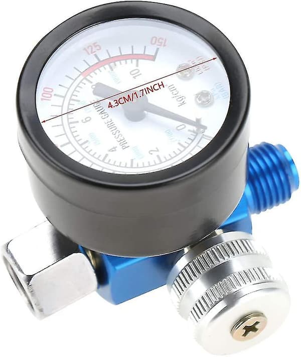 Kompressorregulator, Lufttrycksregulator 1/4\" Regulatorpistol Lufttrycksregulator Tryckmätare