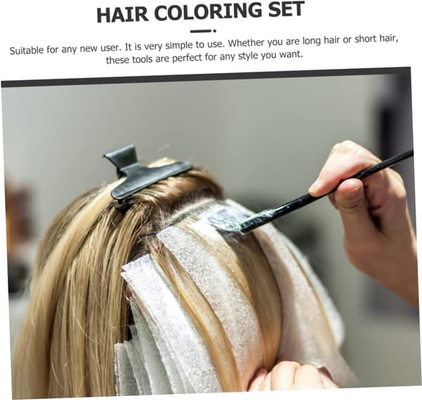 Professionelt hårfarveværktøjssæt 7 stk. sort sæt med hårfarvebørste til salon