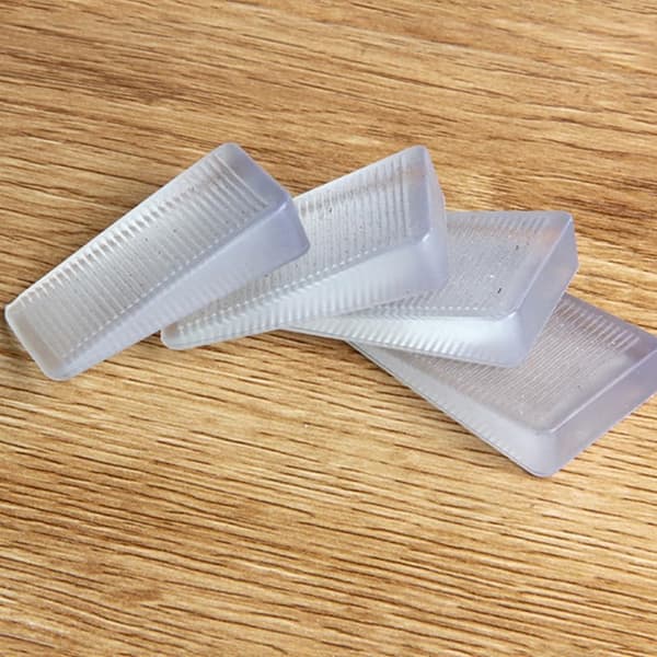 12-pakning klare gummikiler, plastmøbelkile sklisikker justerbar