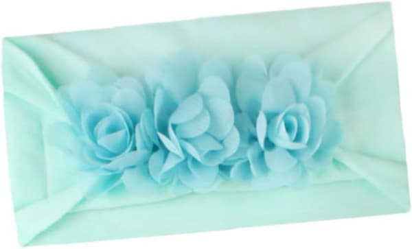 3 stk. elastisk pandebåndssæt til drenge og piger, hårbånd til piger, sløjfe, chiffonblomst, doughnut til fester