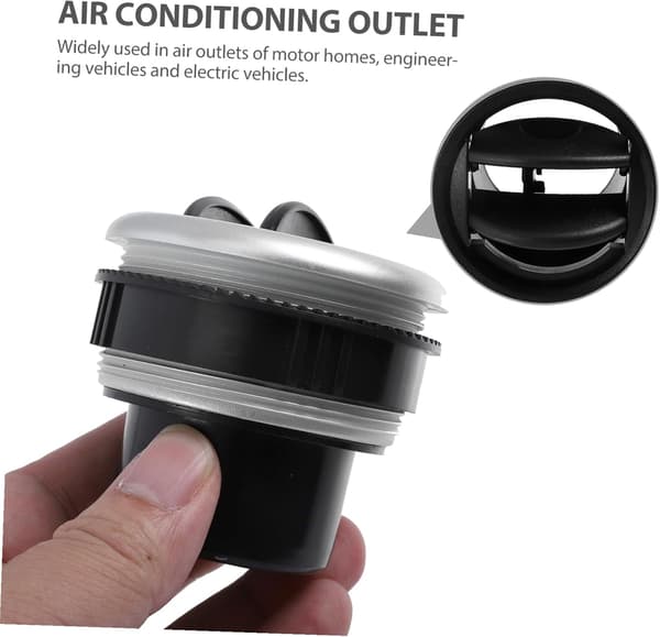2 stk 71 mm bobilluftkondisjoneringsventil rund luftventil for buss- og campingvogn-HVAC-systemtilbehør