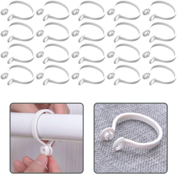 60 st cirkulära gardinhängande ringar Cirkulär gardinring 25-27 mm