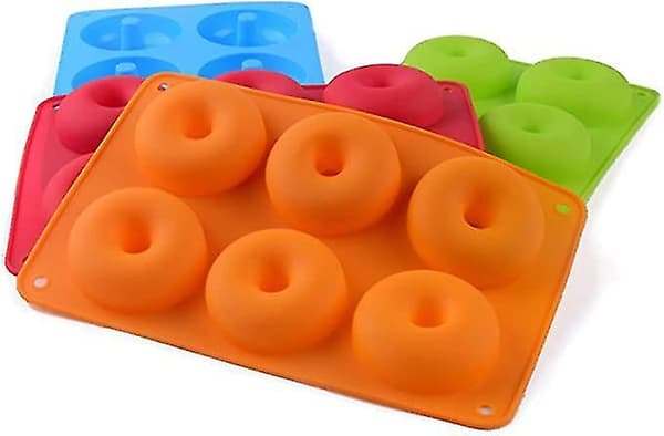 4 stycken silikonformar för munkar, kakor och donuts