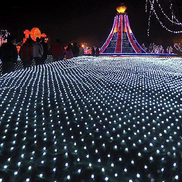 3x2m Ljuskedja 320 LED Varmt Vit Fest Bröllop