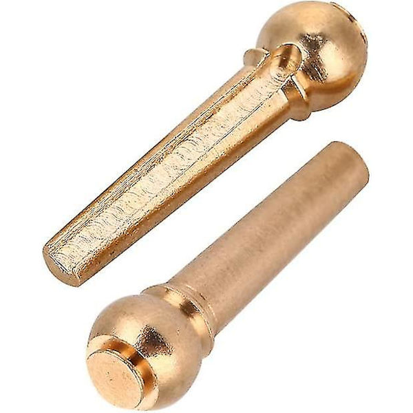 Mässing Gitarrsadelstift Gitarrsadelstift Ersättningsdelar Reparationstillbehör (Guld) (6 stycken)