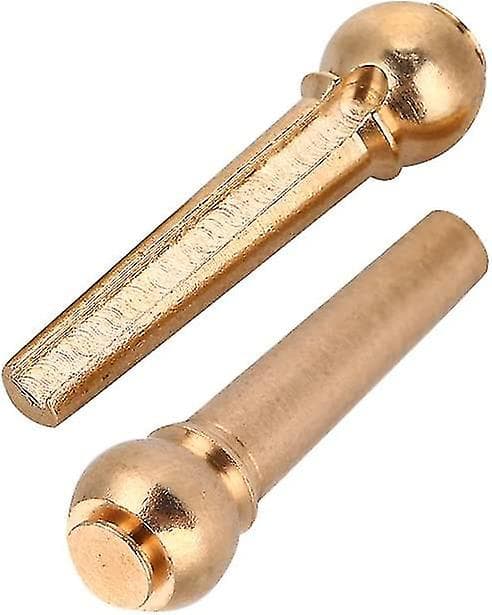 Messing Guitarbroer Pins Gitarer Udskiftningsdele Reparationstilbehør (Guld) (6 Styk)