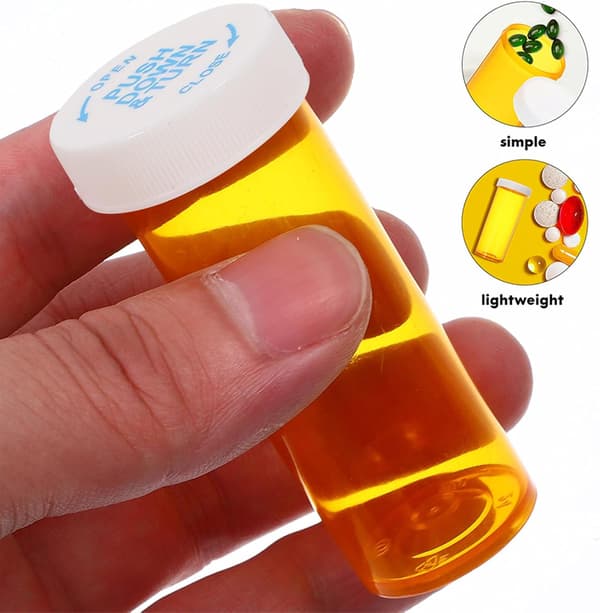20 st bärbara pilleraskar tomma medicinflaskor i plast tablettdispenseringsflaskor
