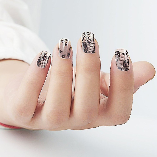 3D Sort Sort Nail Art Folie Stickers Dekaler Manicure Værktøj