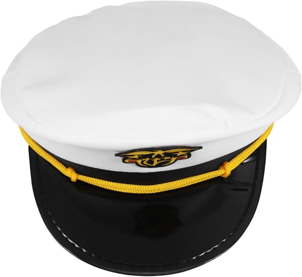 Gutter og jenter Marinehatt Kaptein Cosplay Hatt til fest Brodert design Hodeomkrets