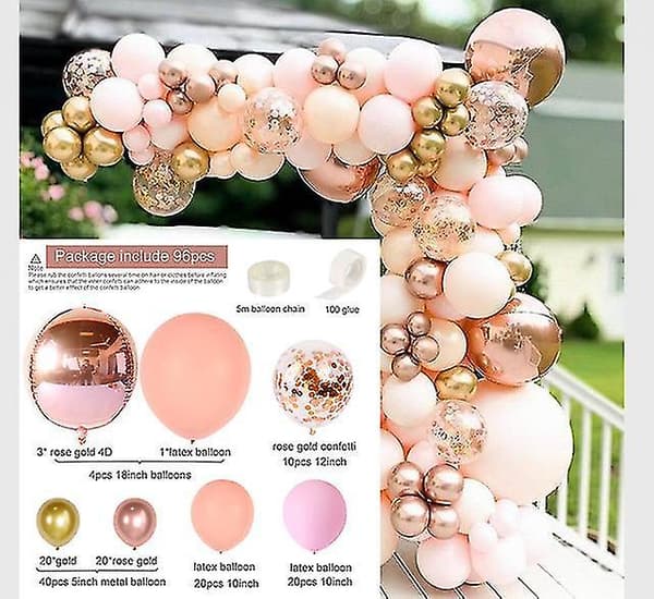 Macaron Ballongirlandbåge Kit Bröllop Duschar Dekoration
