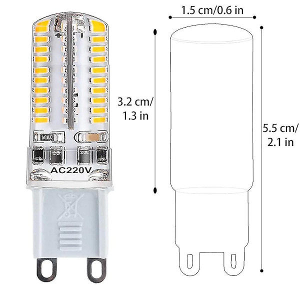 G9 Dæmpbar LED Bi-pin Majs Pære 72led 600lm 5w