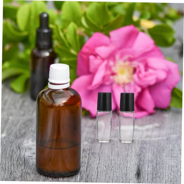 6 stk 30 ml påfyllbare roll-on-flasker Hvit glass bærbar oljerulleflasker