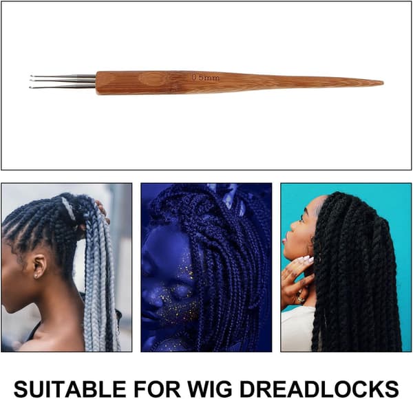 Hæklenål Dreadlocks Hæklenål til Hårfletningsværktøj Multifunktionel Dreadlock Nål Bærbar